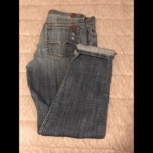 7 for all mankind skinny cropped jeans
